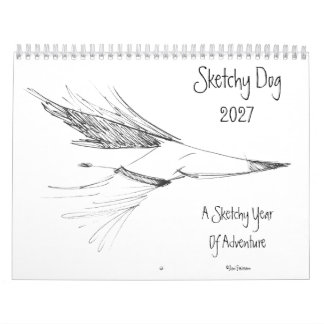 Calendario mural de aventuras de Sketchy Dog 2027