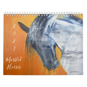 Calendario mural de caballos marmoleados 2027