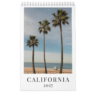 Calendario mural de California 2027 Regalo de foto