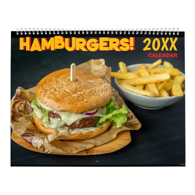Calendario mural de comida de hamburguesa 2027 (Tapa)