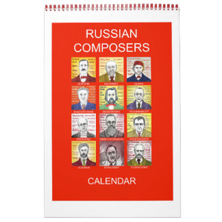 Calendario mural de COMPOSITORES RUSOS
