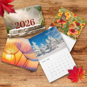 Calendario mural de fotografía de naturaleza 2026