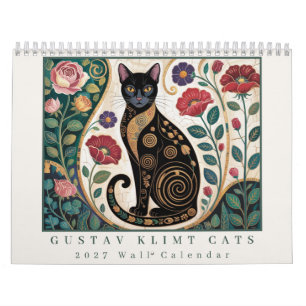 Calendario mural de gatos de Gustav Klimt 2027 – A