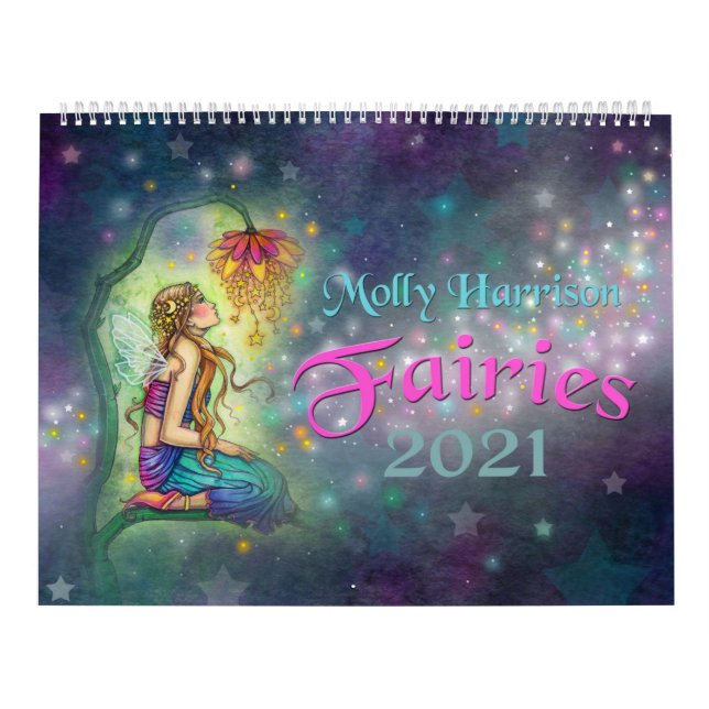 Calendario mural de hadas de Molly Harrison 2021 (Tapa)