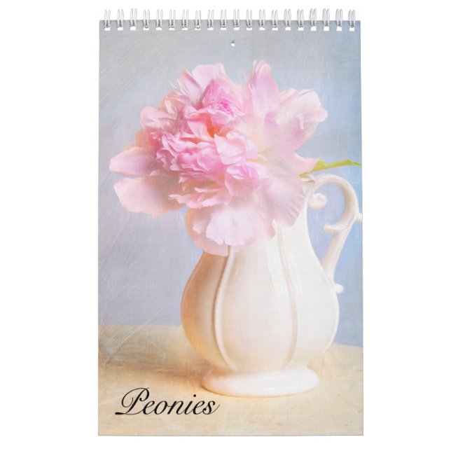 Calendario mural de hermosas peonías (Tapa)