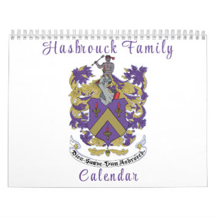 Calendario mural de la familia Hasbrouck