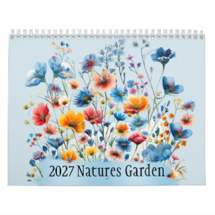 Calendario mural de Naturaleza Jardín 2027 12 Mese