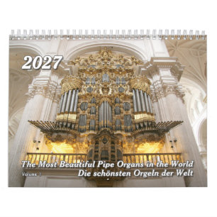Calendario mural de órgano de tubos 2027 – Calenda