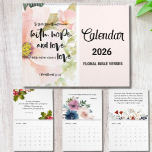 Calendario mural de versículos florales de la Bibl