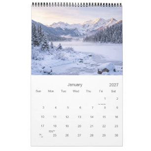 Calendario mural del paisaje de la naturaleza 2027
