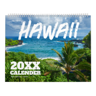 Calendario mural escénico de Hawái 2027
