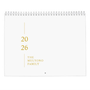 Calendario mural minimalista moderno 2026