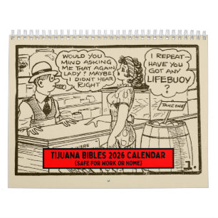 Calendario mural Tijuana Bibles 2026 (Apto para el