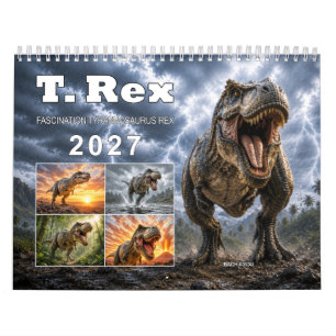Calendario mural Tyrannosaurus Rex – 2027