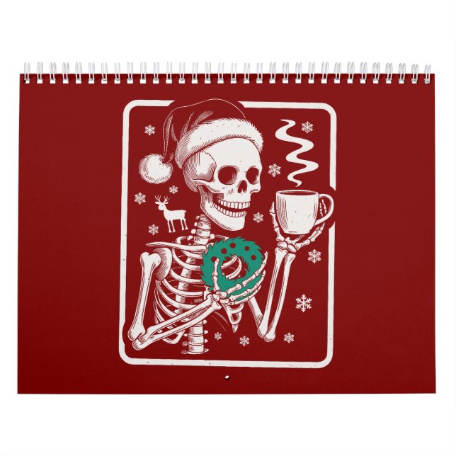 Calendario Murder Shows Friends Horror Tee Skeleton Christmas (Tapa)