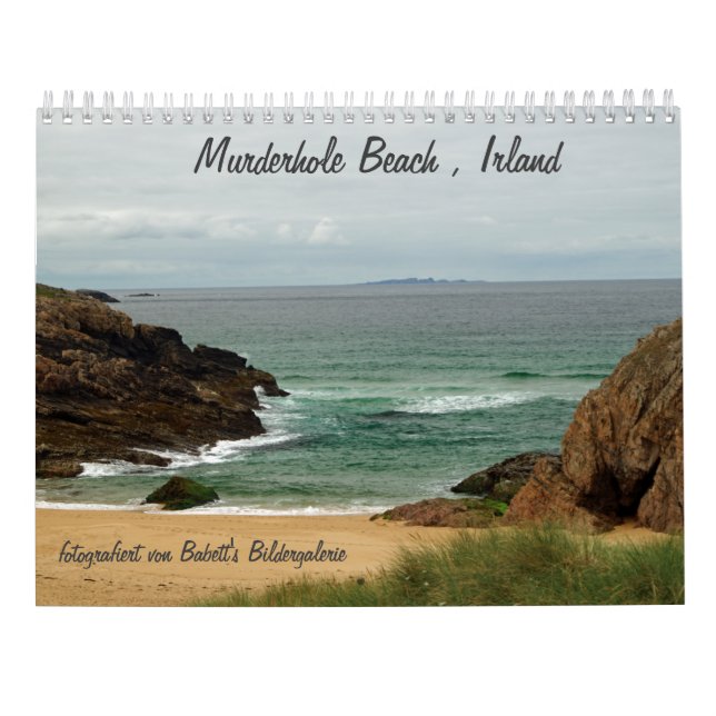 Calendario Murderhole Beach, Irlanda (Reverso)