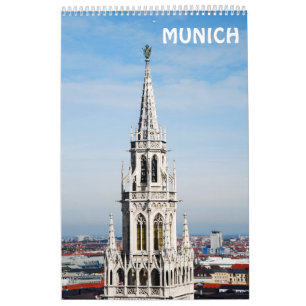 Calendario Muro de Múnich de 12 meses