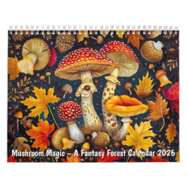Calendario Mushroom Magic – A Fantasy Forest Calendar 2026