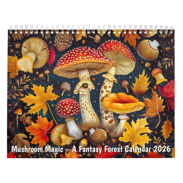 Calendario Mushroom Magic – A Fantasy Forest Calendar 2026 (Tapa)