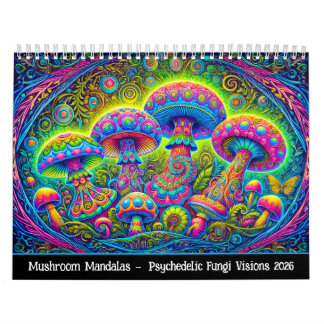 Calendario Mushroom Mandalas – Psychedelic Fungi Visions 2026