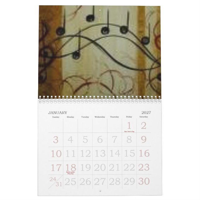 Calendario music<3 (Jan 2027)