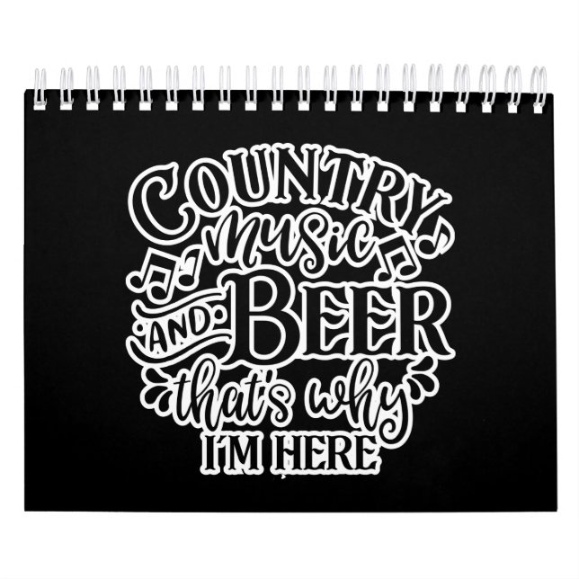 Calendario Música Country Y Música Beer Country Gráfico (Tapa)