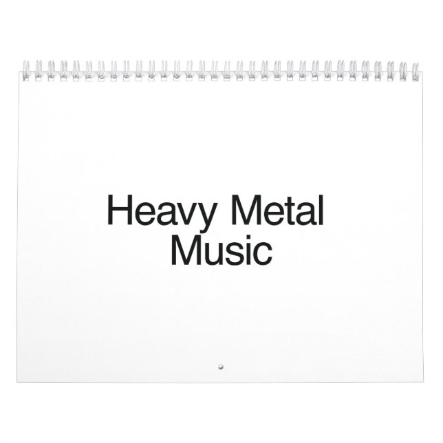Calendario Música Metalizado dura (Tapa)