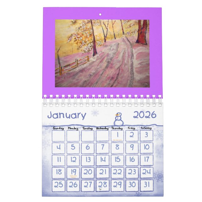 Calendario música y paisajes (Jan 2026)