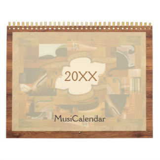 Calendario musical, Ilustraciones de instrumentos