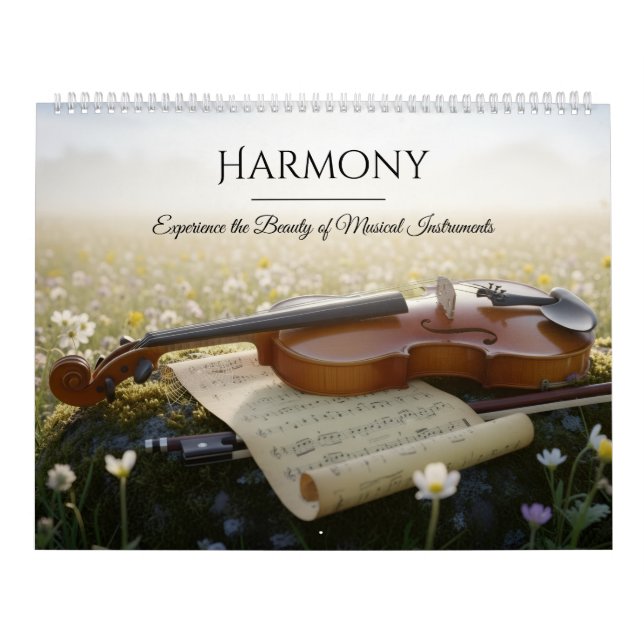Calendario Musical Instruments Calendar – Elegant Photo (Tapa)