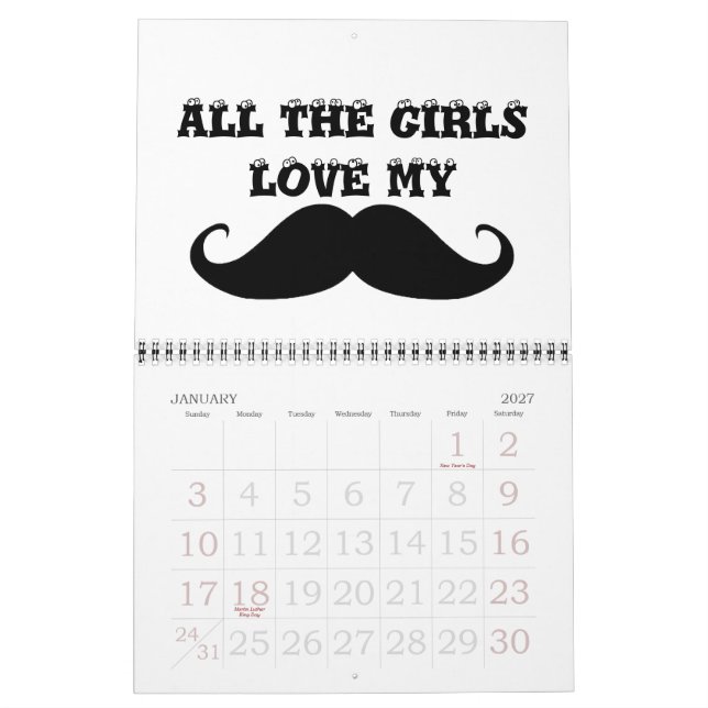 Calendario Mustache 2013 (Jan 2027)