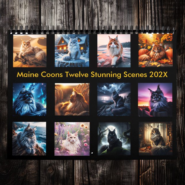 Calendario Mystical Maine Coons: Doce Escenas Impresionantes  (Subido por el creador)