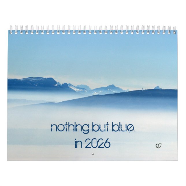 Calendario nada más que azul en 2026 (Tapa)