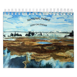 CALENDARIO NATIONAL PARKS WATERCOLORS 2026 CALENDAR