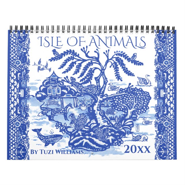 Calendario Naturaleza azul de los animales salvajes (Tapa)