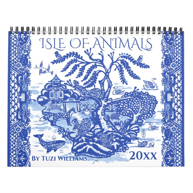 Calendario Naturaleza azul de los animales salvajes (Tapa)