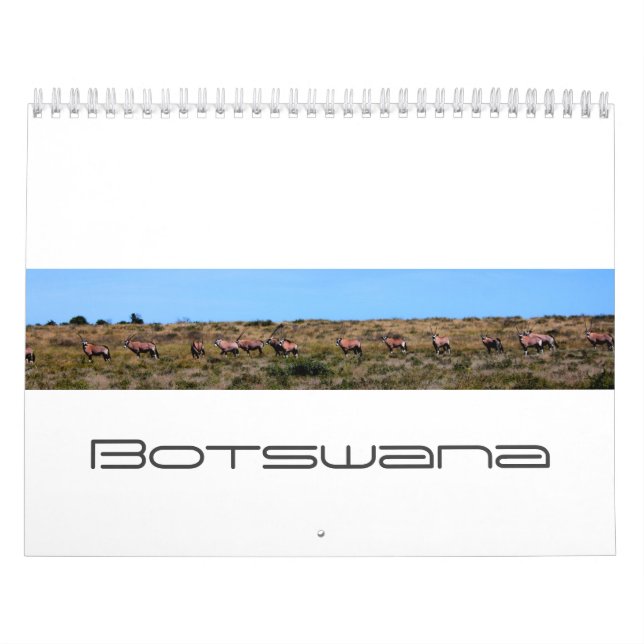 Calendario Naturaleza de Botsuana Isla Kubu Baobab Makgadikga (Tapa)