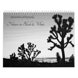 Calendario Naturaleza en blanco y negro
