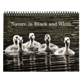 Calendario Naturaleza en blanco y negro