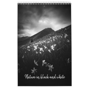 Calendario Naturaleza en blanco y negro v1 foto