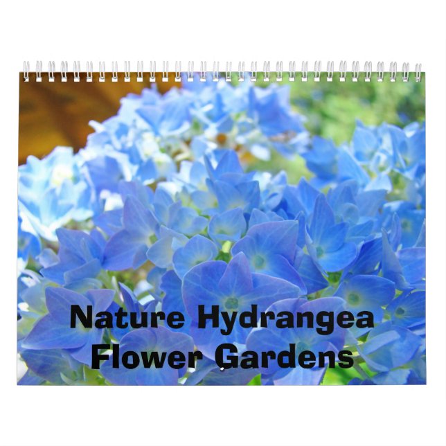 Calendario Naturaleza Hiddrangea Flower Gardens Fotografía (Tapa)