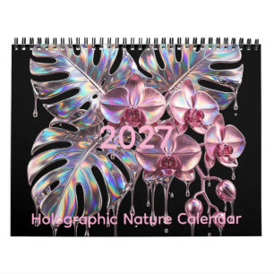 Calendario Naturaleza holográfica - Sueños botánicos de cromo