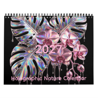 Calendario Naturaleza holográfica - Sueños botánicos de cromo