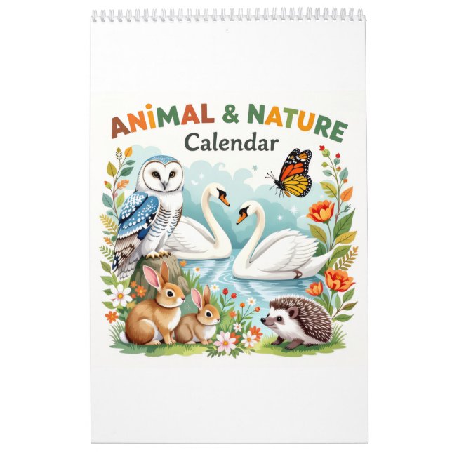 Calendario Nature animals habitat calendar (Tapa)