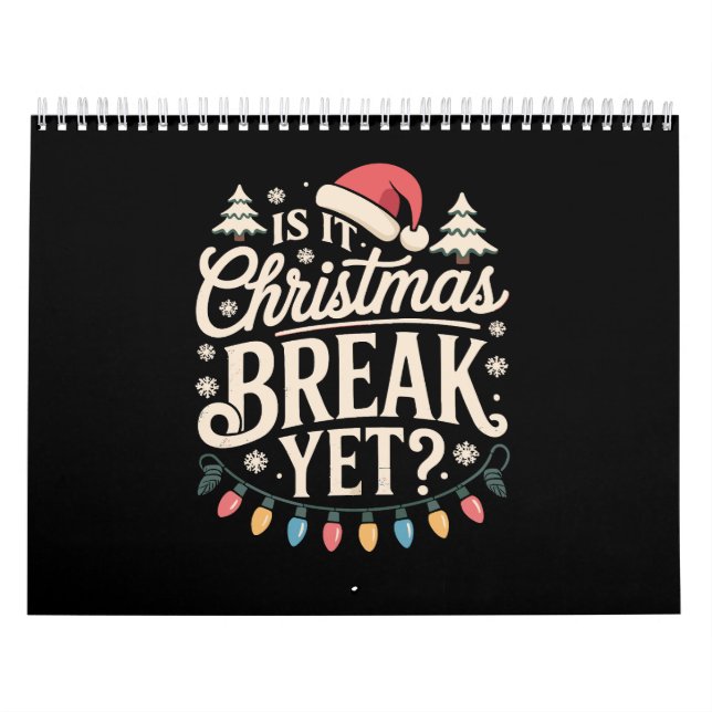 Calendario Navidad Divertida ¿Es Ya Vacaciones De Navidad Pro (Tapa)