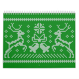 Calendario Navidades de campanas de jingle con suéter feo ado