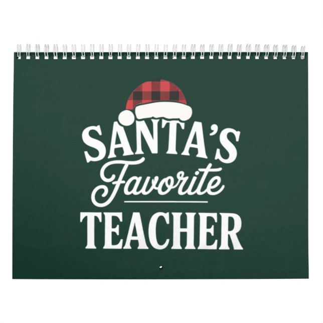 Calendario Navidades de profesores favoritos de Santa Claus e (Tapa)