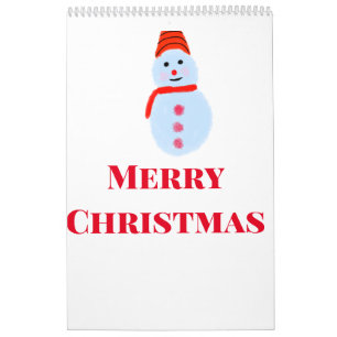 Calendario Navidades de snowman azules alegres navidades añad