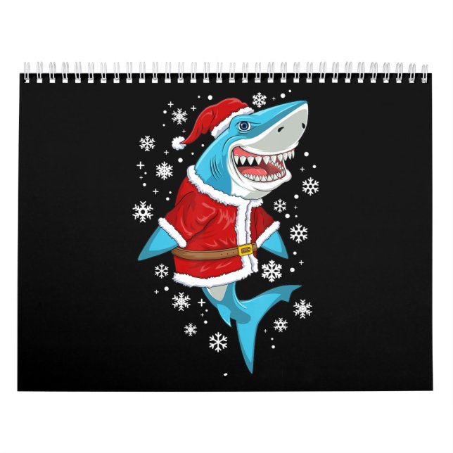 Calendario Navidades de tiburones dan a niños Santa Sharkmas  (Tapa)