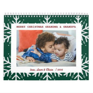 Calendario Navidades ecológicos con copos de nieve   Regalo